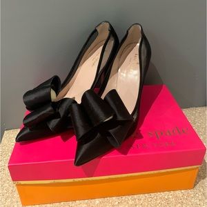 Kate Spade Lovely Black Satin shoes